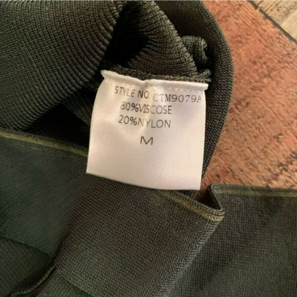 Rehab womens green stretch knit cropped tank top with wrap strap detail -M - Picture 6 of 8